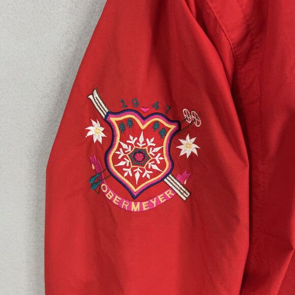 Obermeyer Jacket Womens Small Red Alpine Embroidered Ski Snow Mountain Retro 90s - Picture 5 of 16